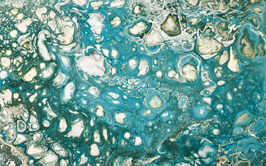  Fluid Art. Abstract colorful background, wallpaper. Mixing  paints. Modern art. Marble texture. Spellbinding abstract cosmic landscape..