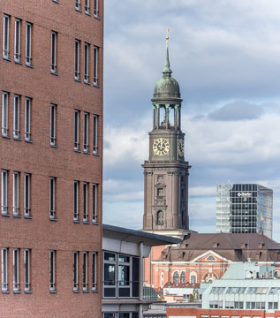 church st. micheal clouds and bricket built house hamburg