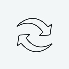 Refresh vector icon illustration sign