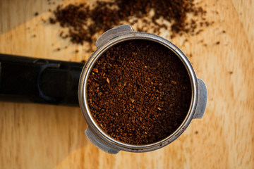 Coffee horn and coffee filter holder for barista