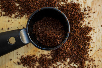 coffee horn and coffee filter holder for barista
