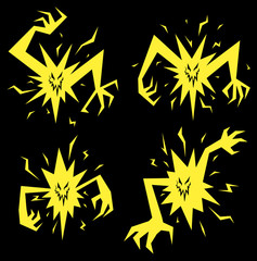 Electricity Evil Cartoon Character