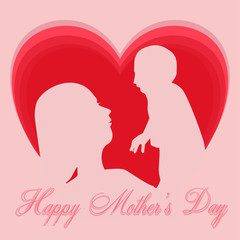 Beautiful Mother's Day PostCard Love Vector Design Valentine day greetingcard