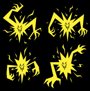 Electricity Evil Cartoon Character