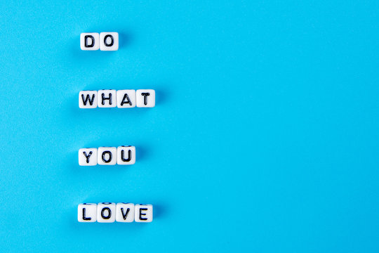 Naklejki do what you love text on white dices with black letters