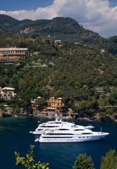 Jachty w Portofino, Włochy