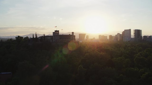 Castillo de Chapultepec Mexico Cinematic Drone View