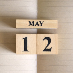 May 12, Natural notebook Calendar.