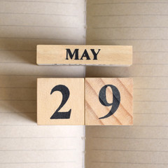 May 29, Natural notebook Calendar.