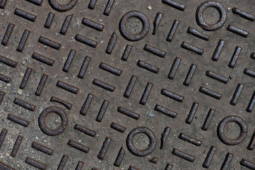 Manhole cover texture