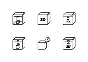 3D Print icons outlined
