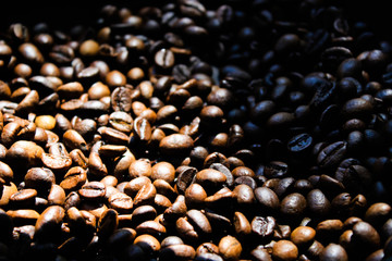 Dry the coffee beans in a pan