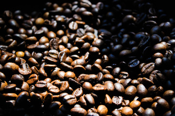 Dry the coffee beans in a pan