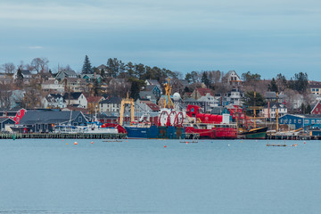 view of the town of Lunenburg in Nova Scotia