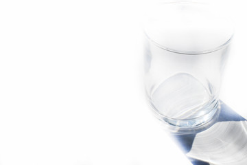 Empty glass on a white background