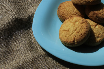 Cookies on a piece of cloth