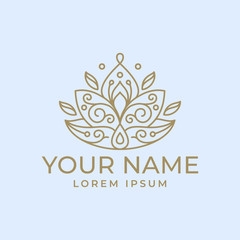 Decorative Orient Flower Logo Template