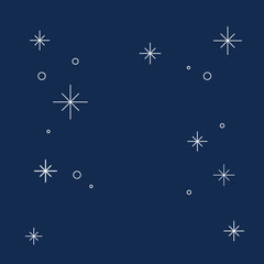Obraz na płótnie Canvas white star on beautiful night background