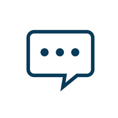 Speech bubble icon flat design.
