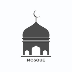 Mosque logo vector design template. Islamic symbol or icon clean design muslim