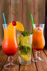 summer drinks, cocktails, mojito, cola, whiskey, bar, alcohol, alcoholic drinks, ice drinks, food, glasses with alcohol, cocktail sex on the beach, cocktail Pina Colada, Pina Colada, sex on the beach