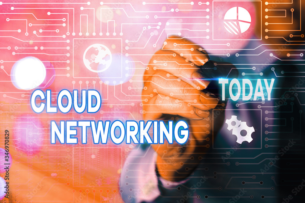 Poster word writing text cloud networking. business photo showcasing is term describing access of networkin