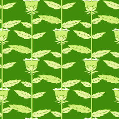 Seamless pattern with herbal hand drawn elements. Floral background for textile, web, textures, prints, stationery, scrapbook.