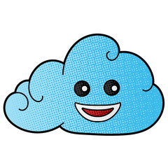 cloud character vector design. digital hand drawn. comic style