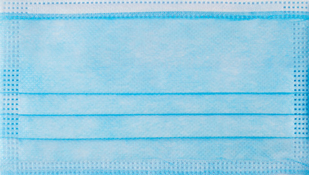 Detail Texture Of Blue Medical Protective Masks