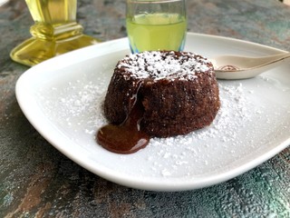 Delicious hot chocolate pudding