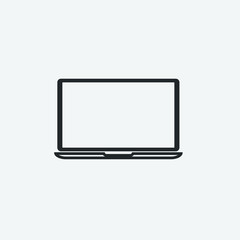 Laptop vector icon illustration sign