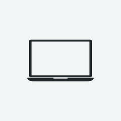 Laptop vector icon illustration sign