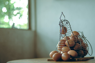 Gallina con huevos 