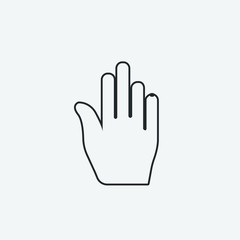 Hand vector icon illutration sign