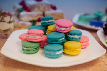 Candy bar.Sweet portioned treats for guests at the celebration