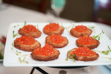 catering service.Holiday food on the menu.Beautiful feed