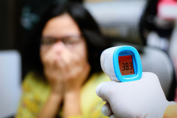 A girl have body temperature over normal condition