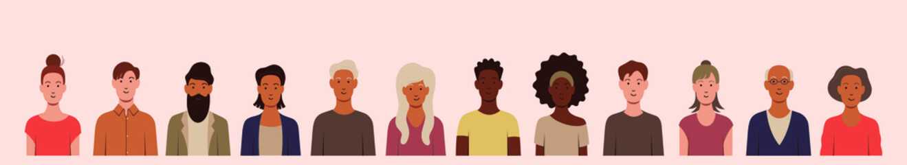 people of different sex age and color