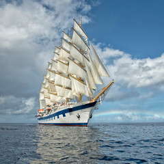Fototapeta na wymiar Sailing ship regatta. Yachting. Sailing 