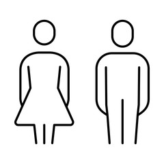 Simple basic sign icon man and woman