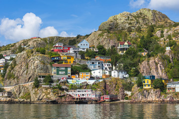 'The Battery' a neighbourhood in St. John's, Newfoundland, Canada, seen from across St. John's...