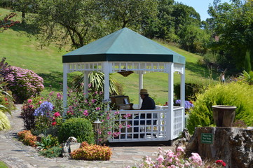 Musical enternment at Cockington Village, near Torquay, Devon, England