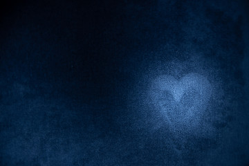 Blue background with a heart