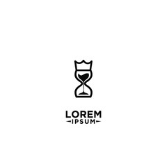 sand glass hour black logo icon design vector