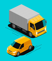 Cargo transport. Delivery service, logistics concept vector illustration