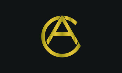 C , A , AC , CA letter logo design and monogram logo. Initial letter ac/ca logotype company name design. CA Logo Emblem Capital Letter Modern Template.