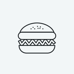 burger vector icon illustration sign