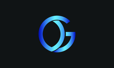 O , G , GO , OG letter logo design and monogram logo. Initial letter og/go logotype company name design. OG Logo Emblem Capital Letter Modern Template.