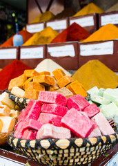 Spices on display in Marrakech market