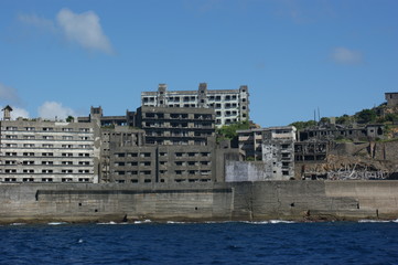 長崎、軍艦島、廃墟、軍艦島クルーズ、建物、橋、建築